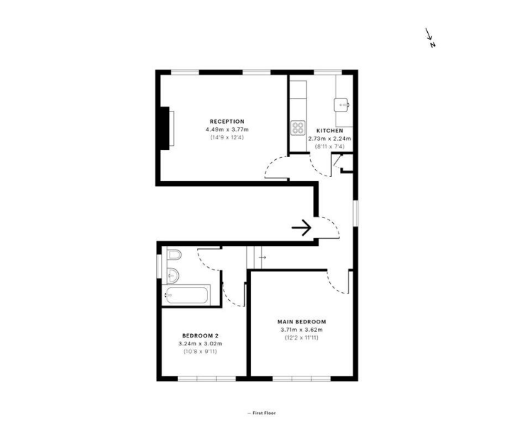 2 Bedroom Flat for Rent in N21